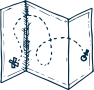 Icono de mapa de viaje